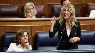 Yolanda Díaz se niega a responder a Flores (Vox) en el Congreso: "No voy a debatir con un condenado por maltrato"