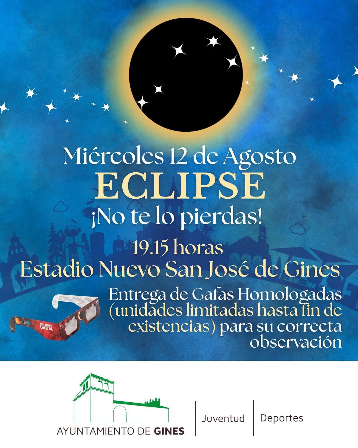 Cartel publicado por el Ayuntamiento de Gines.