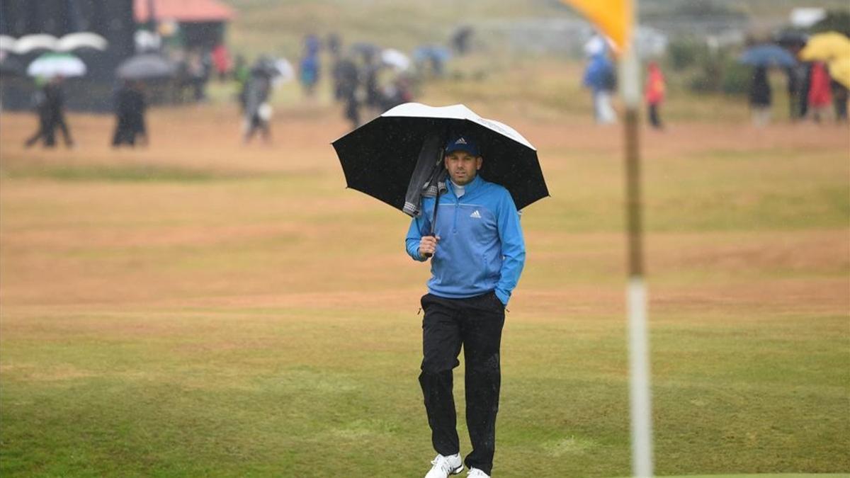 Sergio García, durante la segunda jornada y última con su presencia