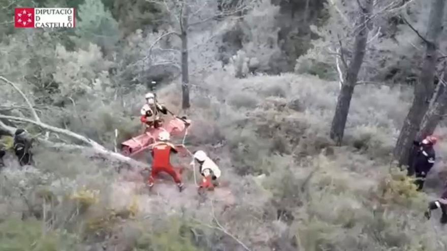 Un ciclista es evacuado en helicóptero de Alfondeguilla