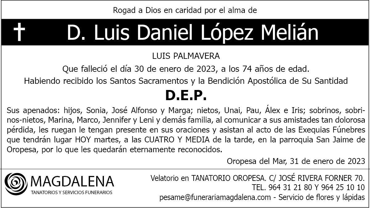 D. Luis Daniel López Melián