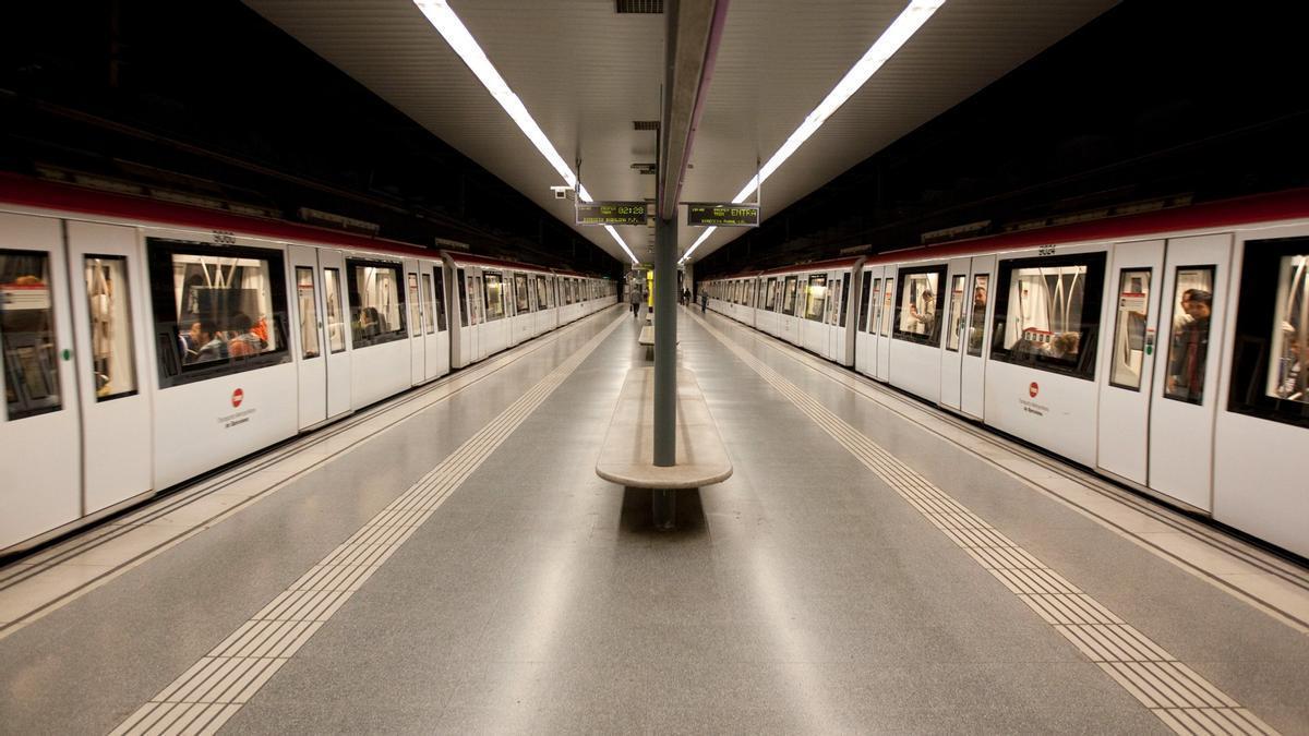 Una estación de la L2 del metro de Barcelona.
