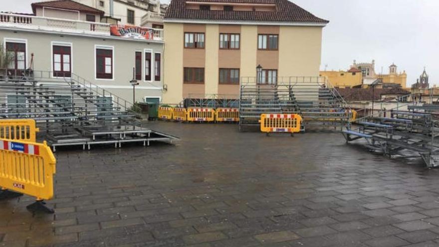 Plaza de la Constitución, donde estaba prevista la batalla de las polkas