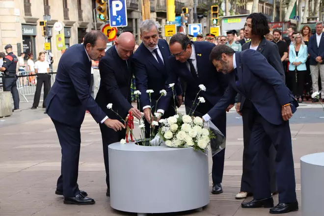 Barcelona homenatja les víctimes del 17-A en el setè aniversari de l'atemptat
