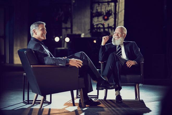 George Clooney y David Letterman