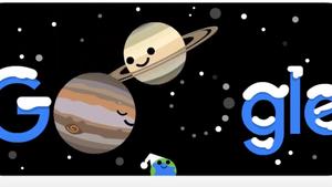 Google recorda en el seu ‘doodle’ la ‘Gran Conjunció’ entre Júpiter i Saturn