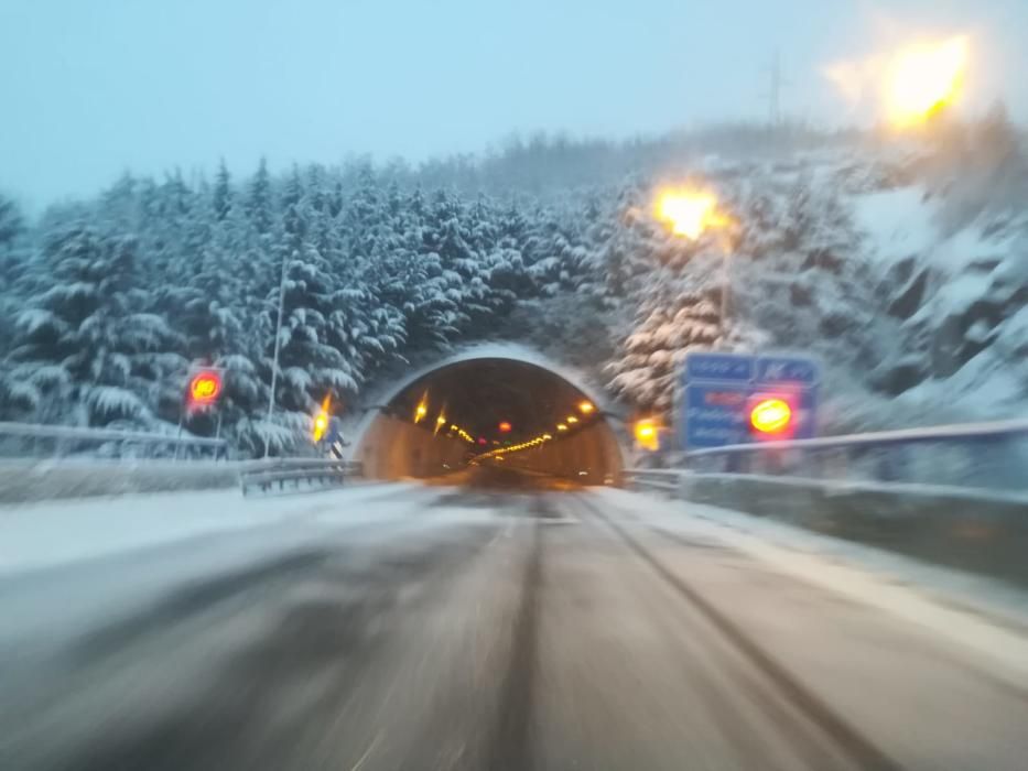 Efectos del temporal de nieve en la comarca de San