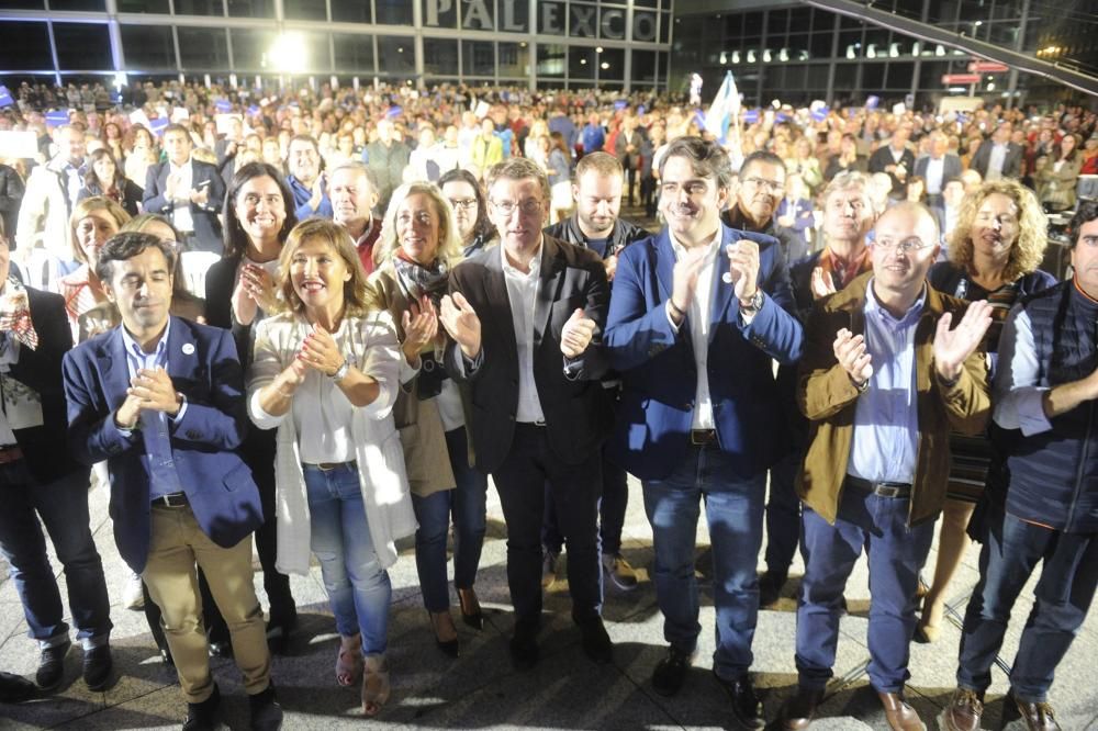 Feijóo, en el mitin del PP en A Coruña