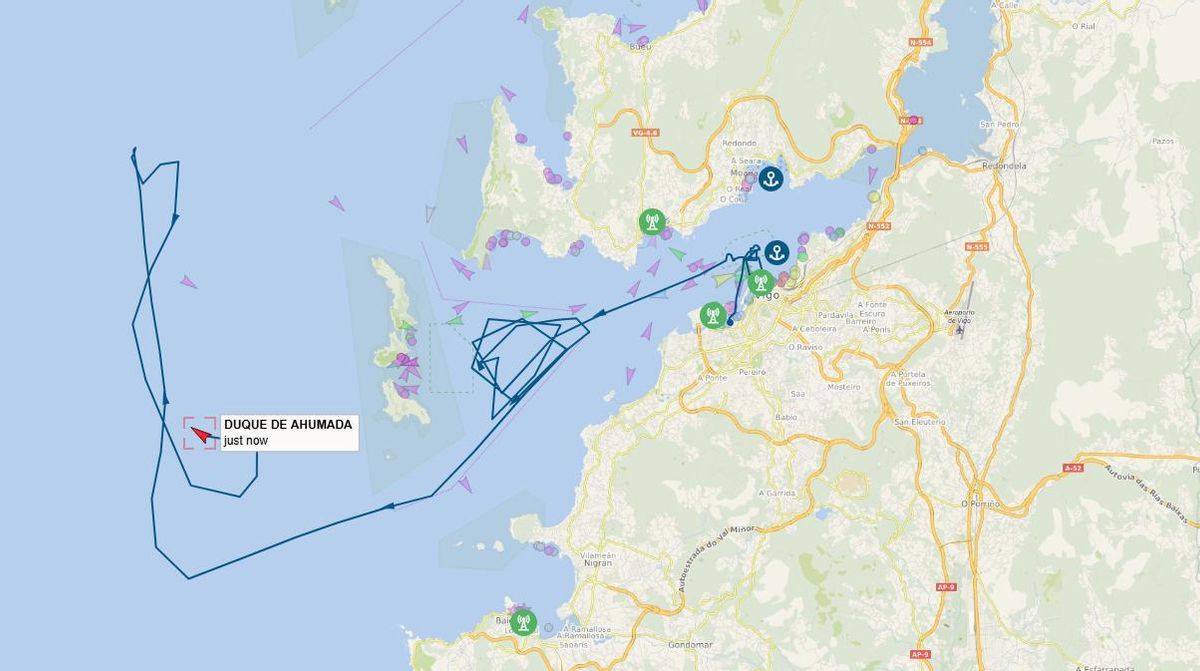 La ruta realizada por la nueva patrullera de la Guardia Civil, «Duque de Ahumada»