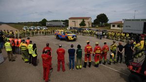Medios técnicos y humanos desplegados en el simulacro de coordinación.