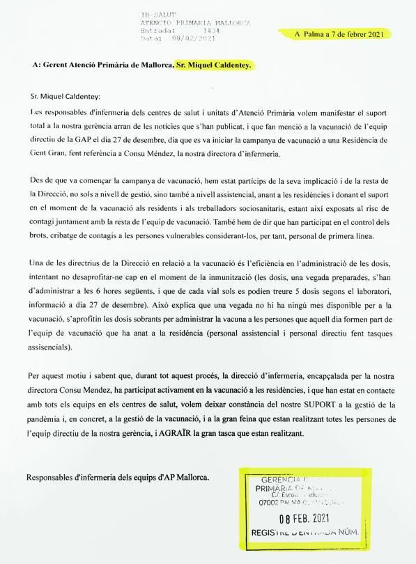 Carta en apoyo a Consu Méndez.