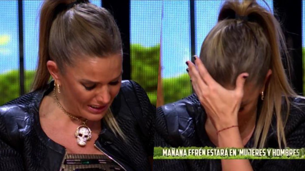 Marta López llorando en el plató de 'La casa fuerte 2'