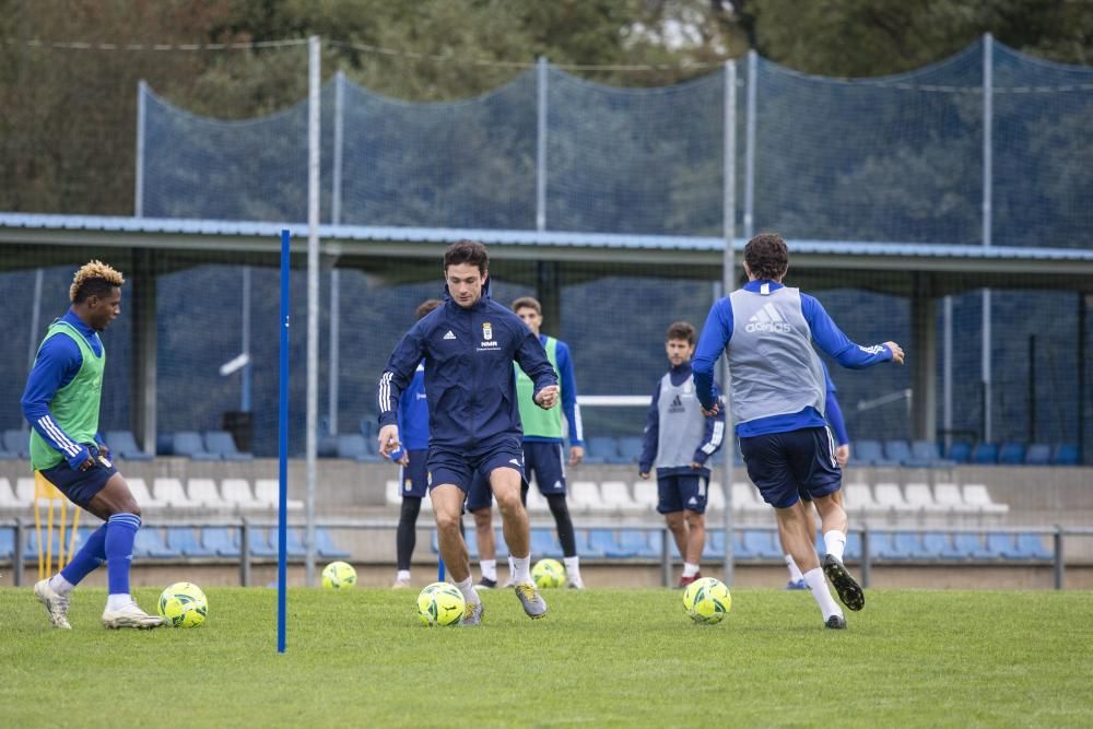 Entrenamiento del Oviedo en El Requexón