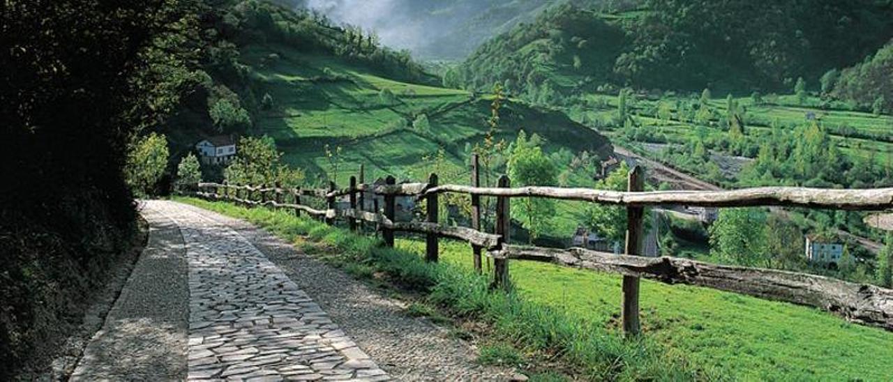 El Camino de Santiago a su paso por Aller.