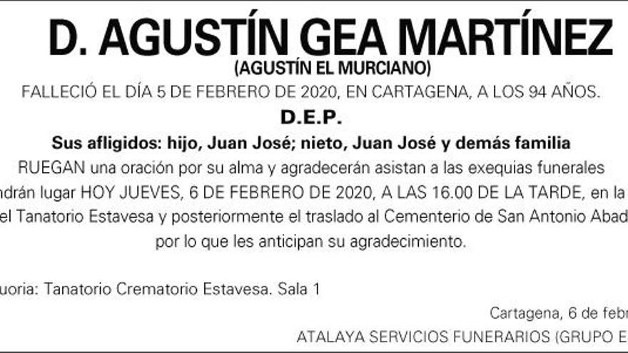 D. Agustín Gea Martínez