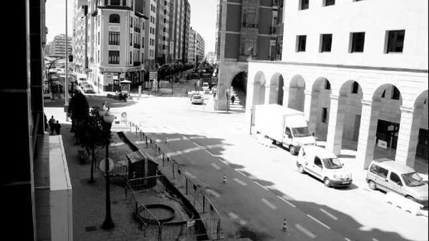 Las nuevas obras en la calle Marqués de San Esteban.
