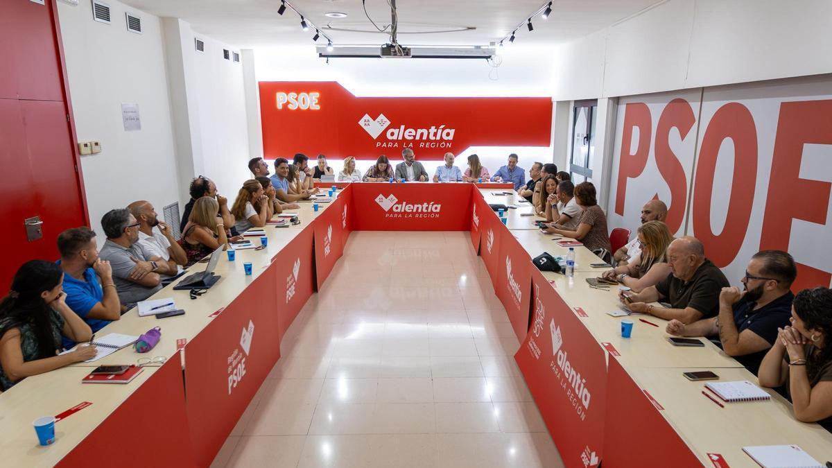 Reunión de la Comisión Ejecutiva Regional del PSRM-PSOE, este martes