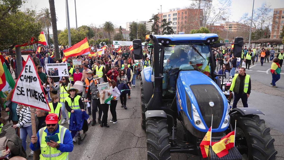 Una tractorada entra en la capital cordobesa para exigir mejoras en el campo