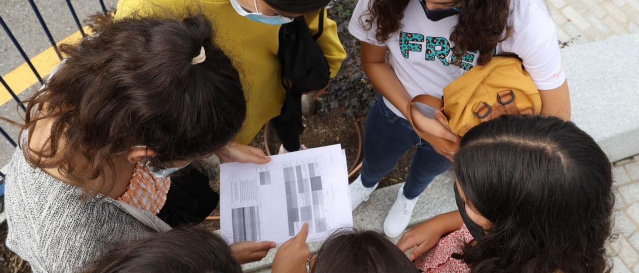 Primer día tras el inicio de clases en institutos.