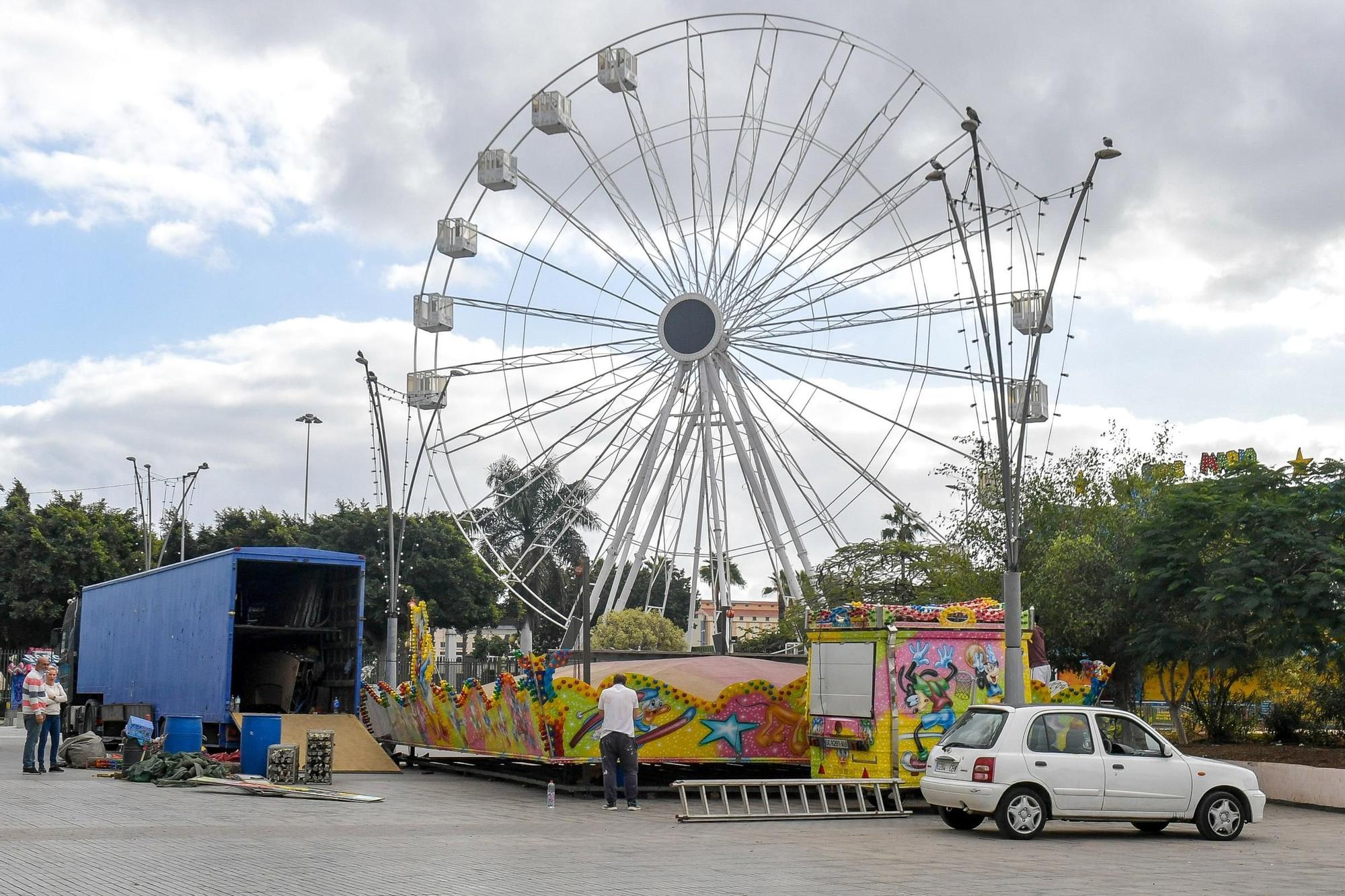 Montaje del escenario del Carnaval de Las Palmas de Gran Canaria 2024