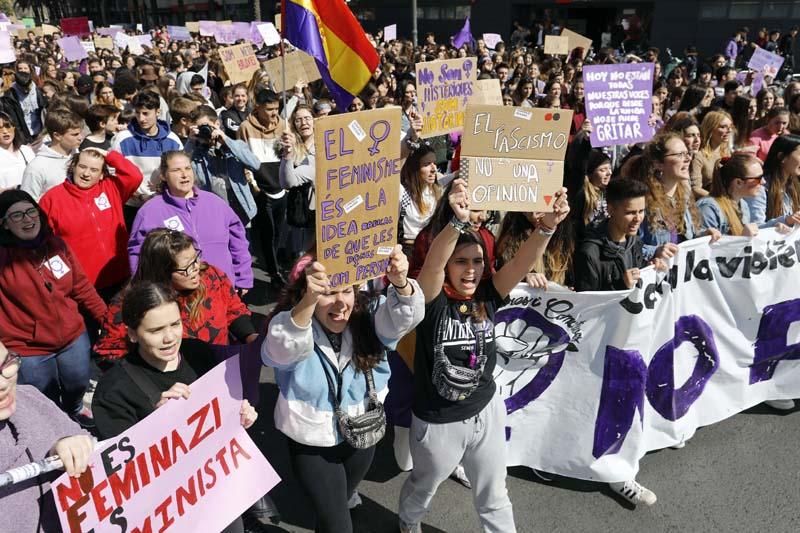 Manifestación de los estudiantes en Valencia contra el pin parental