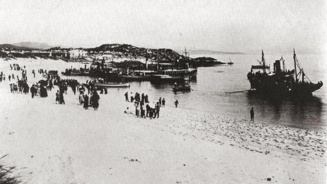 Procesión do Carmen ás Cíes, en 1920. // Arquivo X.D.