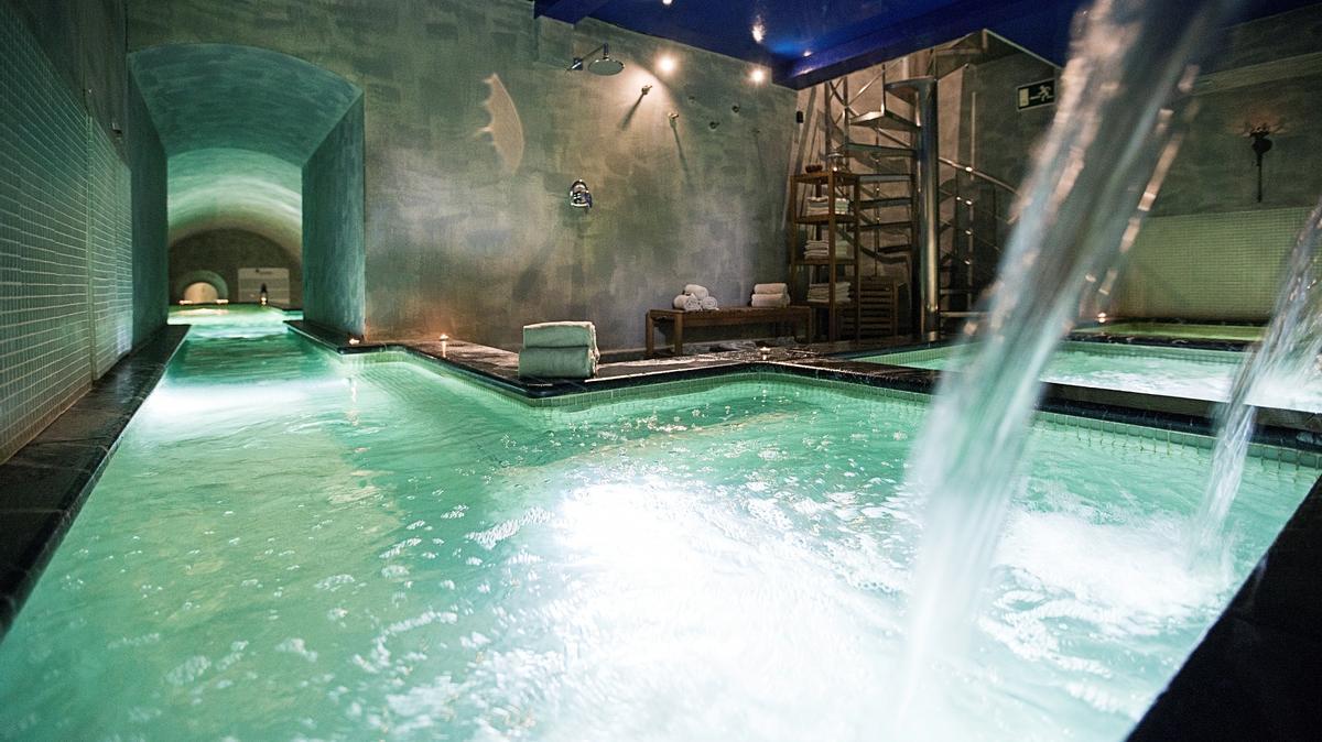 Baños romanos del hotel.