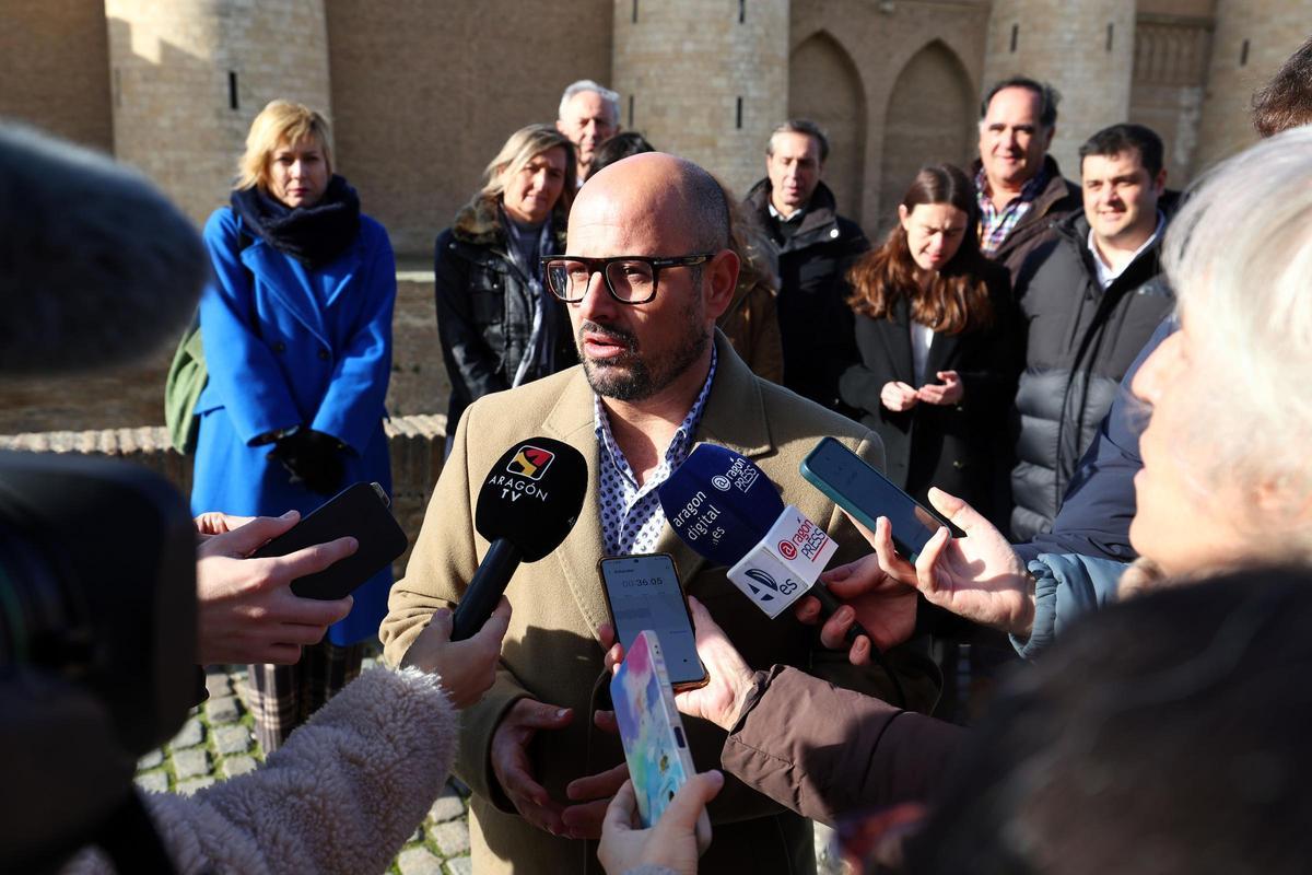 Alberto Izquierdo, del PAR, el día que presentó su candidatura.