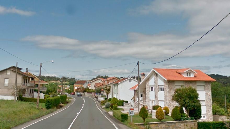 Carretera que une las localidades de Porto do Son y Portosín, en A Coruña.