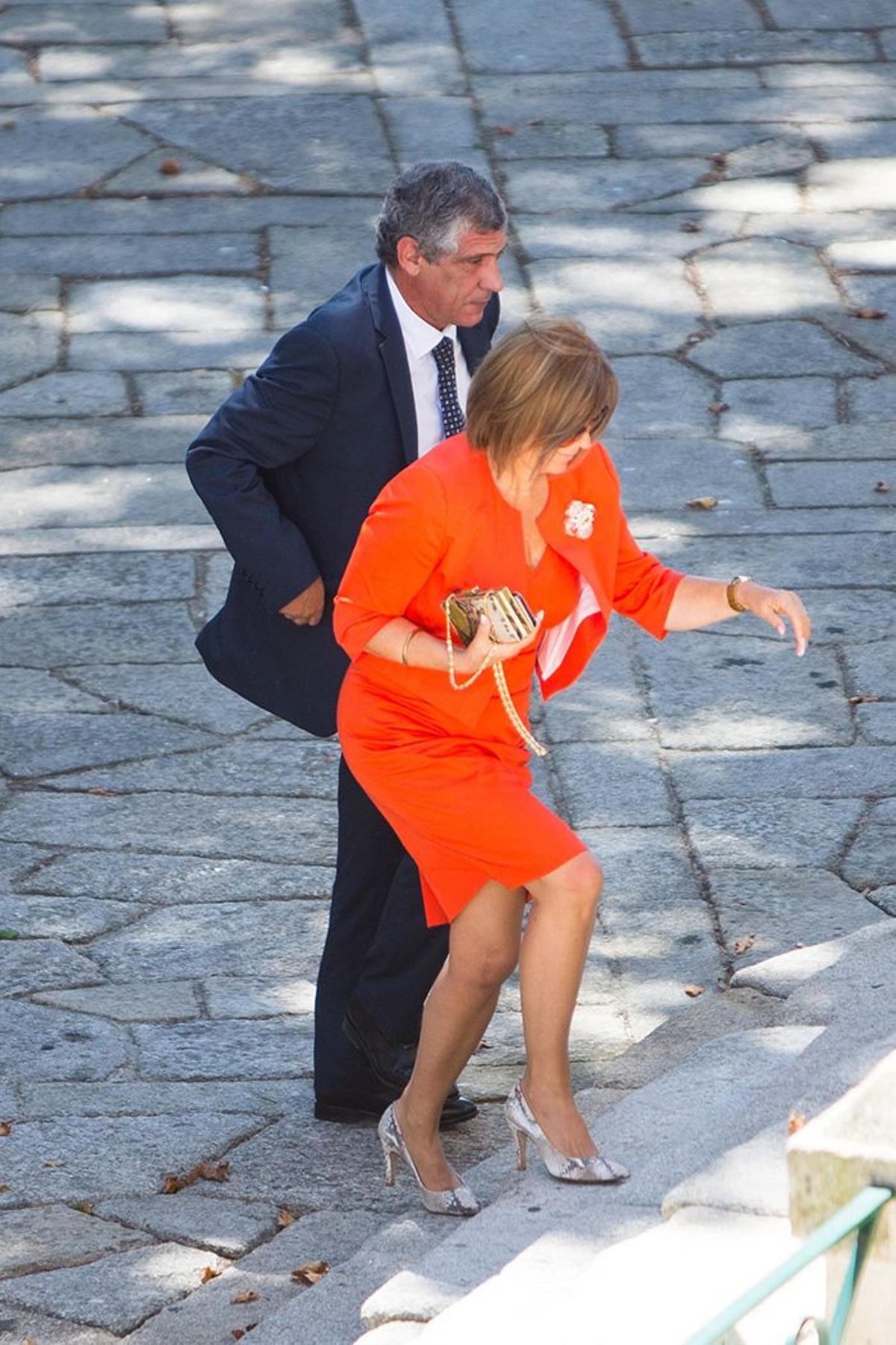 Frenando Santos a su llegada a la boda de Jorge Mendes