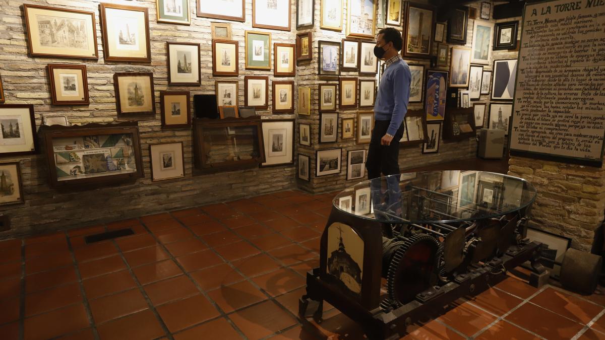 Museo de la Torre Nueva en Montal. Exponen litografías hechas por toda Europa de la torre zaragozana, que era famosa en todo el continente.