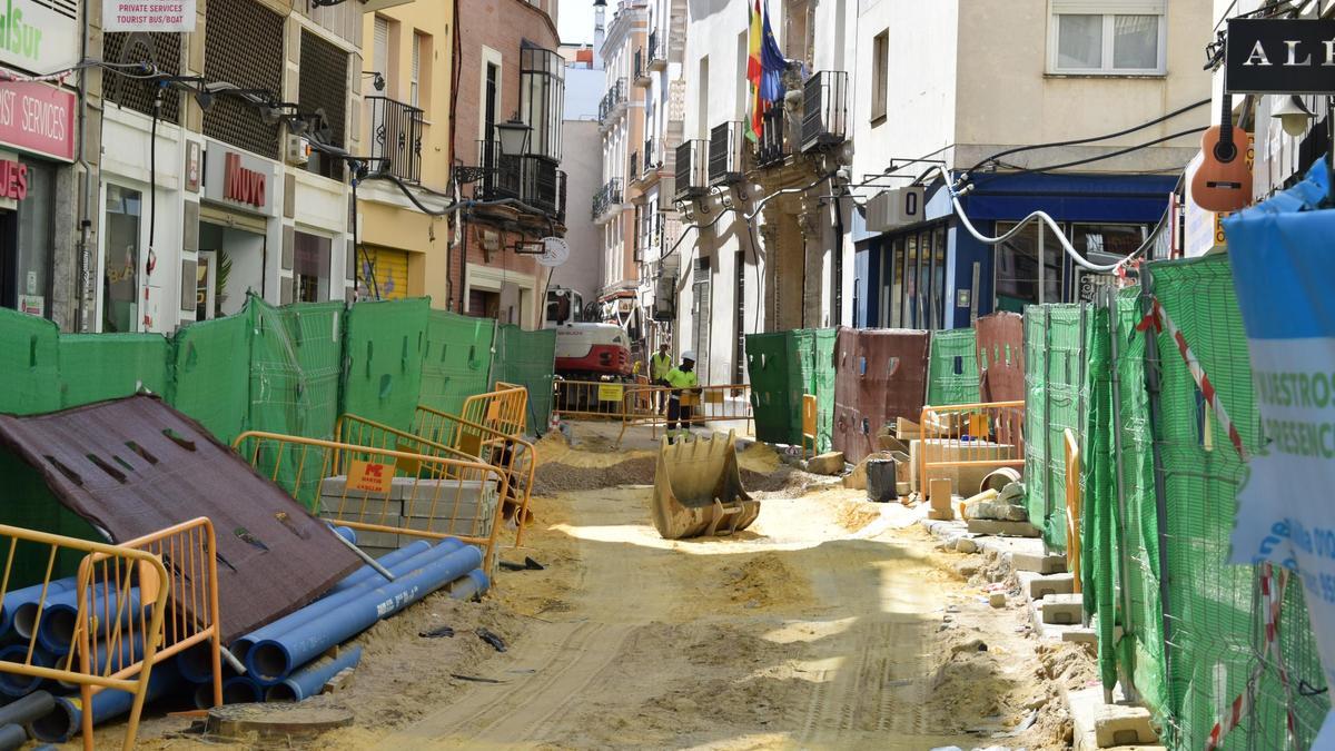 Calle Zaragoza en obras