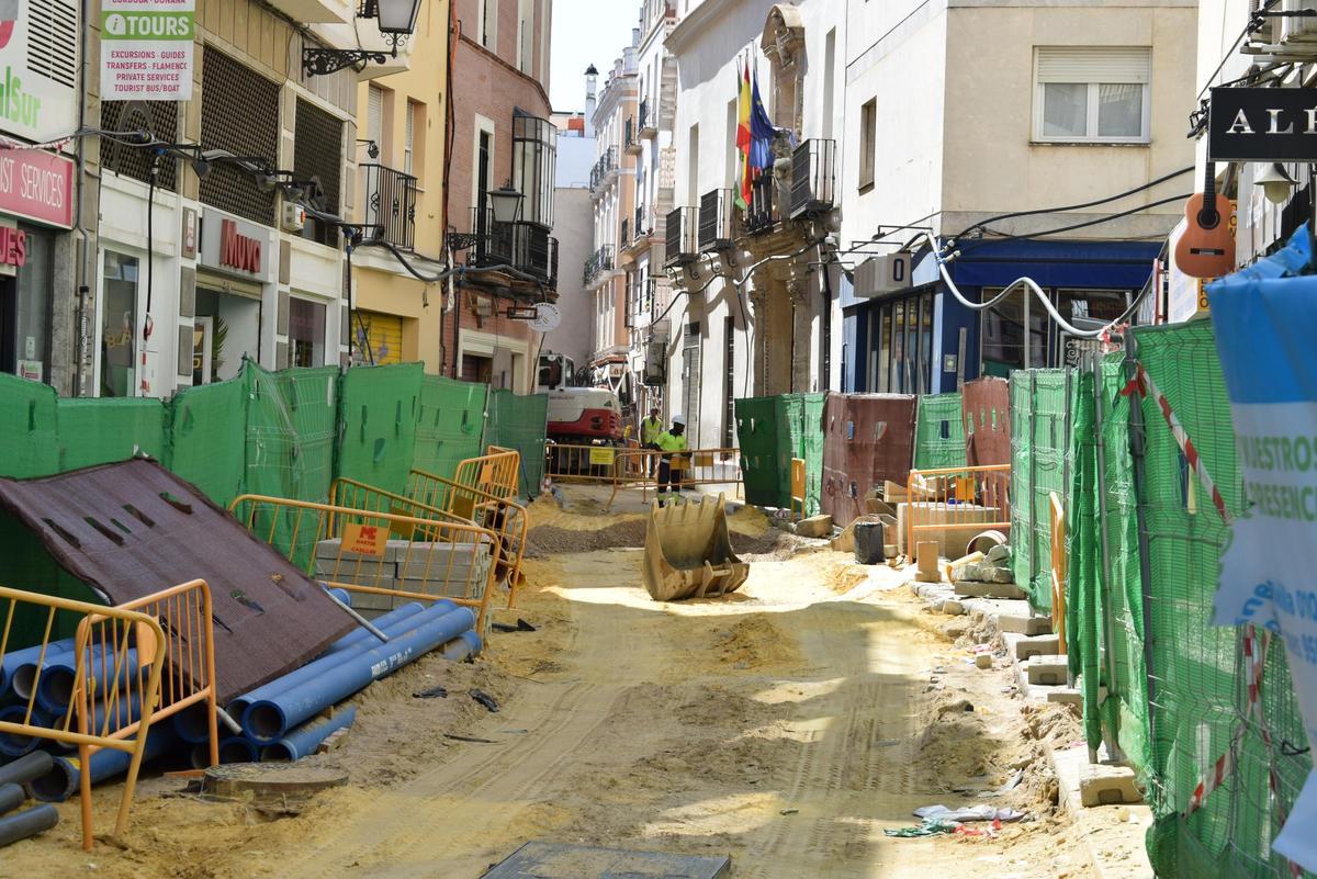 Calle Zaragoza en obras