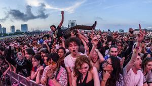 Ambiente en uno de los conciertos del Primavera Sound.