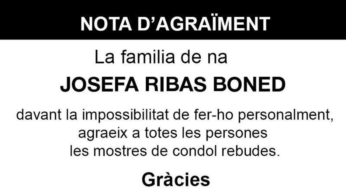 Nota Josefa Ribas Boned