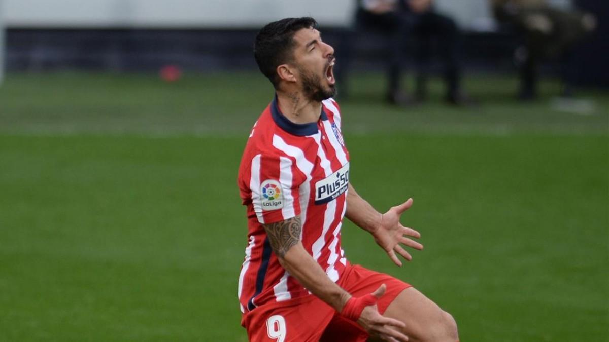 Suárez durante el partido ante el Cádiz