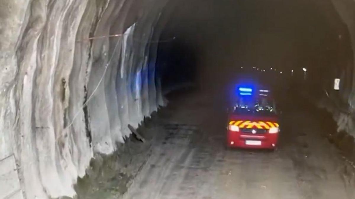 Simulacro de emergencias en las obras del puerto exterior de A Coruña.