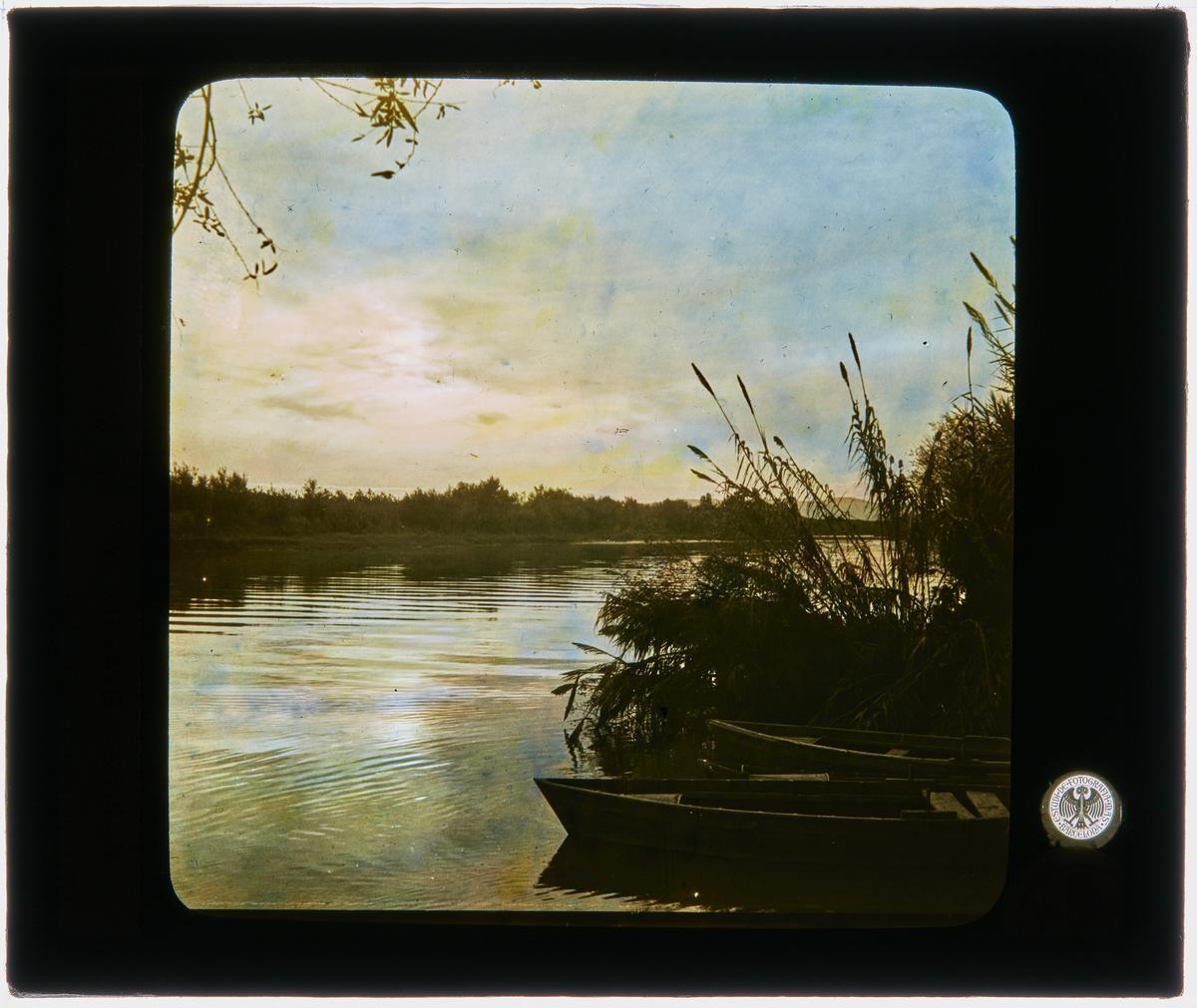 Puesta de sol en el río Llobregat. 1911.