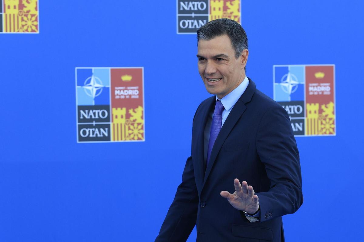 MADRID, 30/06/2022.- El presidente del Gobierno, Pedro Sánchez, a su llegada a la segunda jornada de la cumbre de la OTAN que se celebra este jueves en el recinto de Ifema, en Madrid. EFE/Zipi