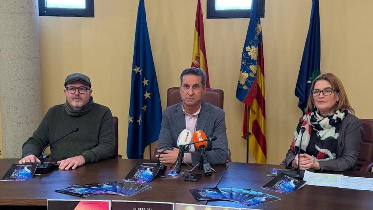 Javier Pérez, director de la escuela municipal de teatro, José Manuel Butrón y Rosa Belén Morán