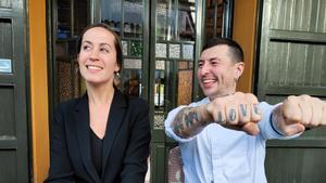 Cristina Feliu y Àlex Carrera, en L’Aliança de Anglès, en Girona.