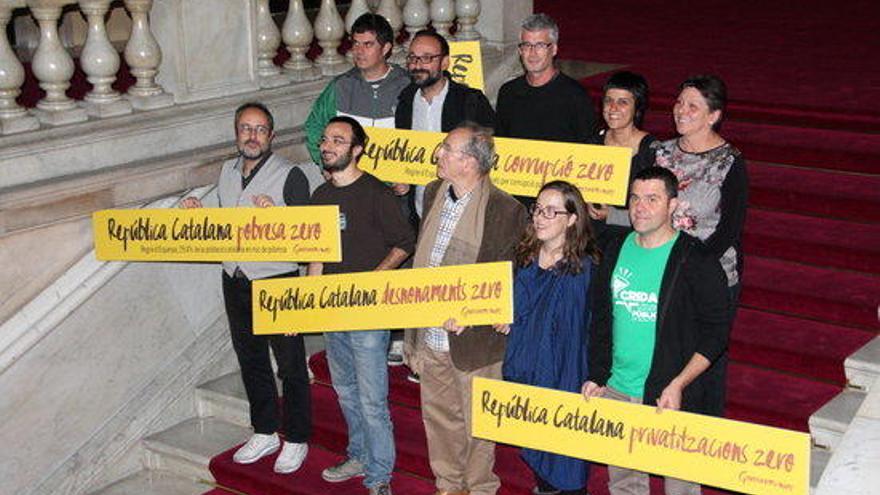 Els deu diputats de la CUP al Parlament