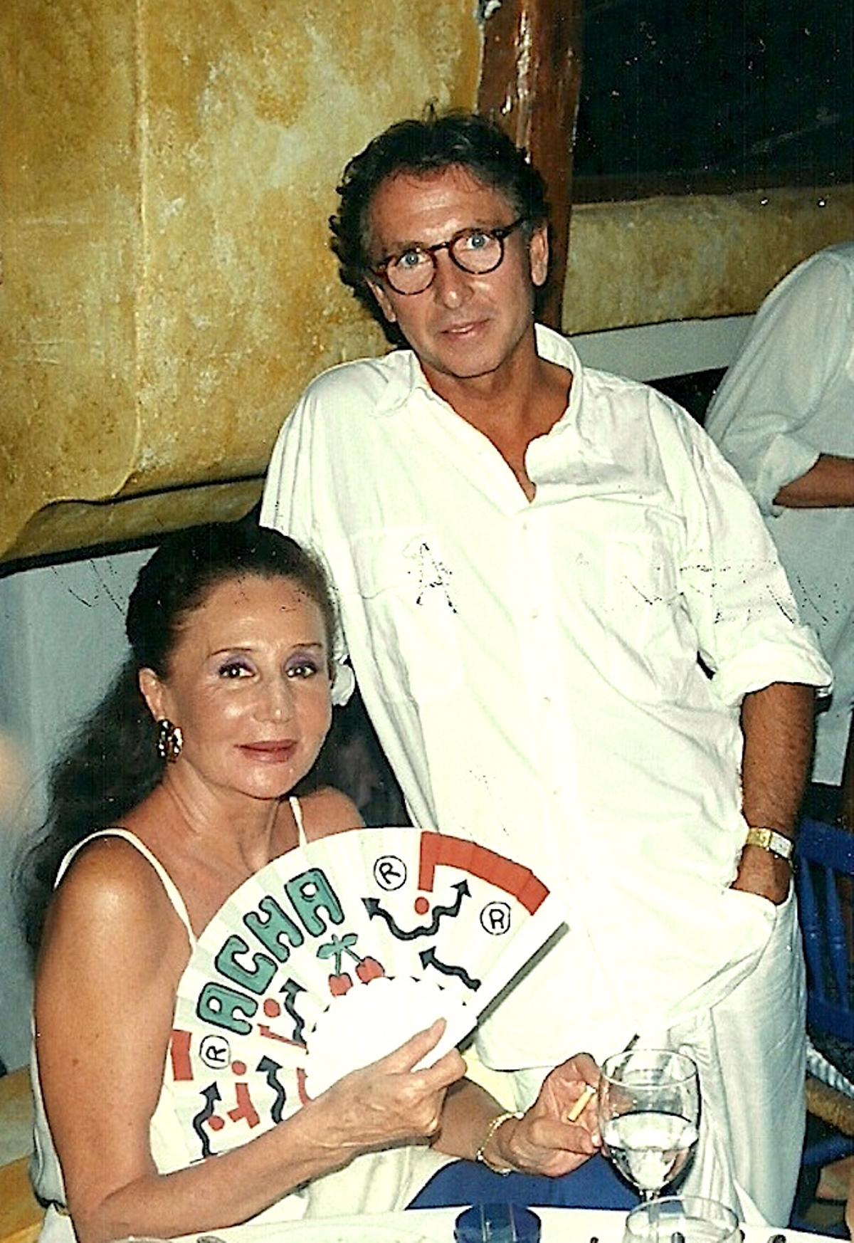 La condesa de Ribes, con Carlos Martorell en Pacha