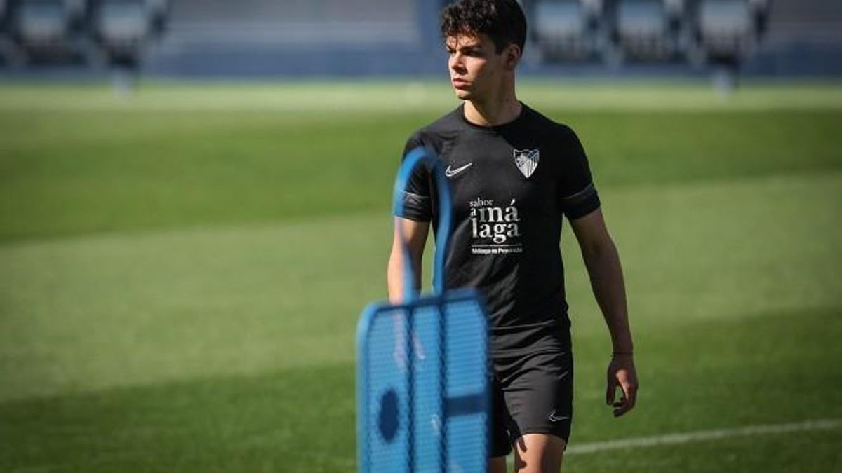 Andrés Caro, jugador del Málaga CF