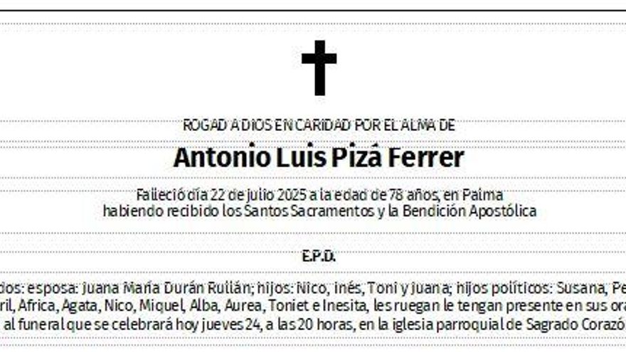 Antonio Luis Pizá Ferrer
