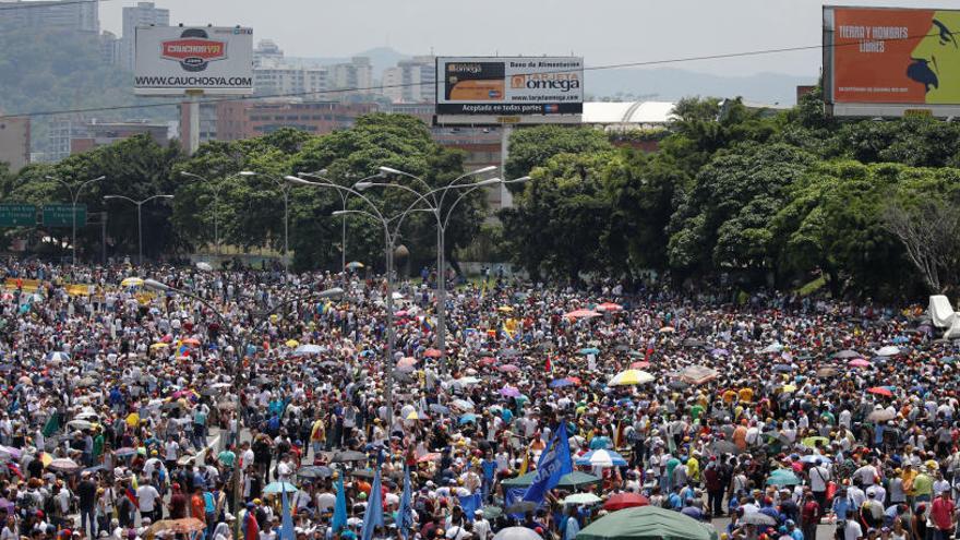 Concentración contra el gobierno de Nicolás Maduro en Caracas.