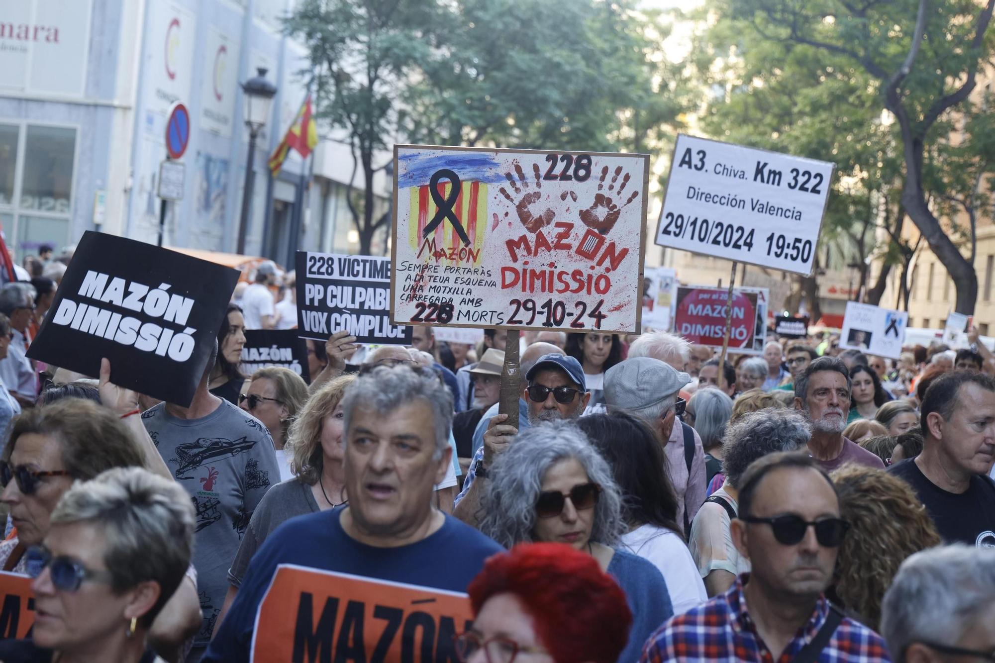 Familiares de las víctimas y afectados por la dana encabezan la manifestación del 29-M