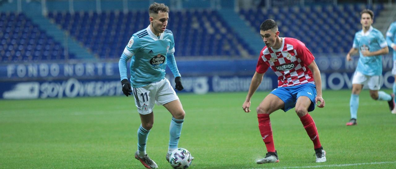 Emre Mor, en un amistoso de pretemporada en el Carlos Tartiere