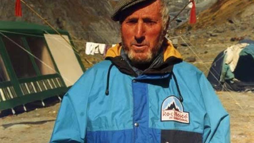 En el campamento base del Everest en 1992.