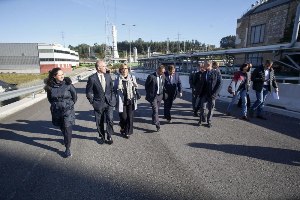 Visita a las obras del enlace de la autopista Y con el PEPA